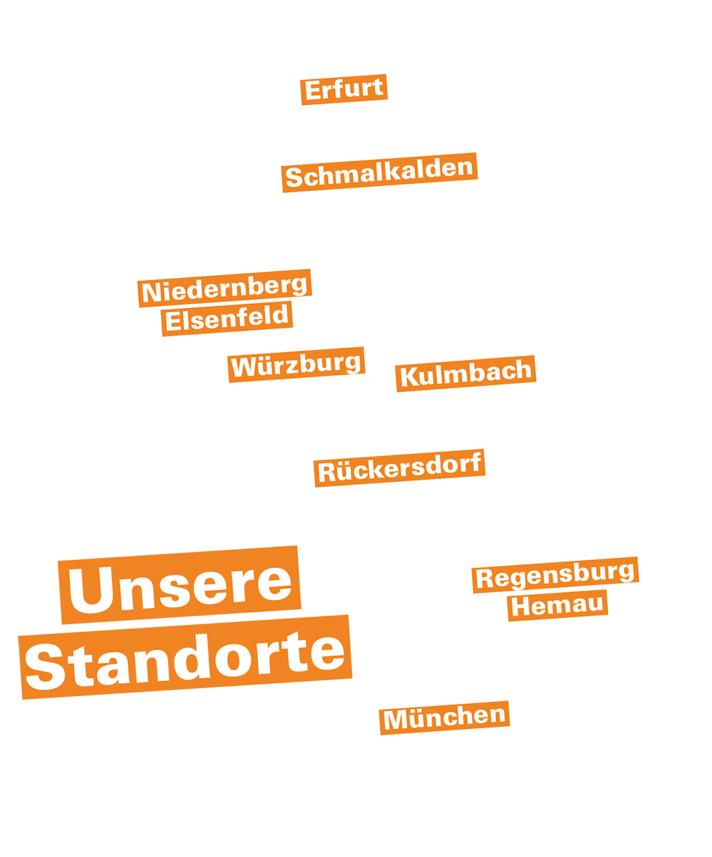 Das hier ist eine Karte mit den Standorten und den jeweiligen Spezialisierungen der Blindeninstitute in Thüringen und Bayern.