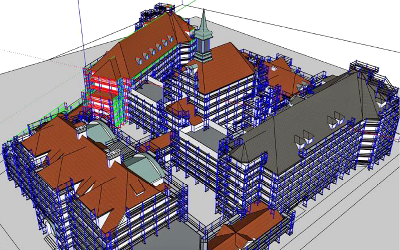 Ein Bild der Simulation, wie das Blindeninstitut München renoviert werden soll.