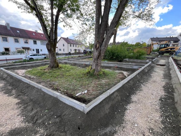 Bauarbeiten im Garten