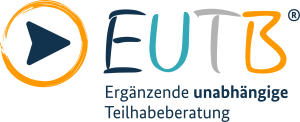 Das Bild zeigt das Logo der EUTB mit dem Zusatz Ergänzende unabhängige Teilhabeberatung.
