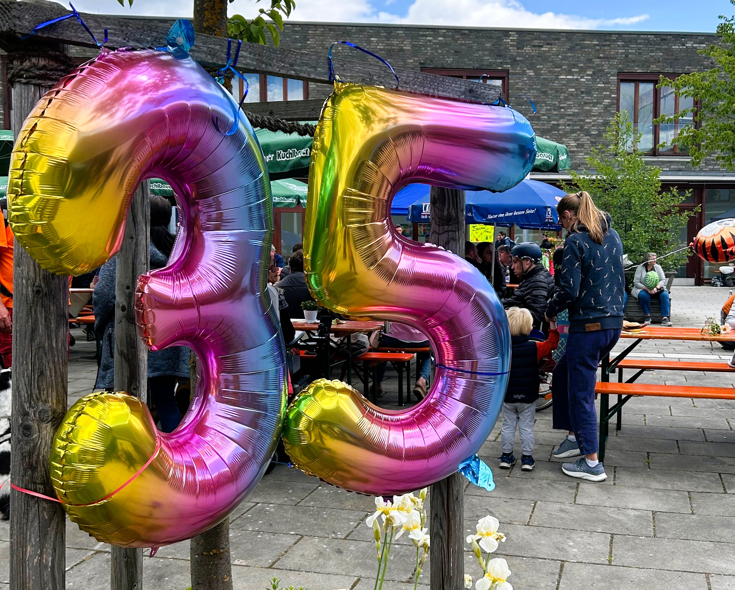 Die Zahl 35 als Luftballons