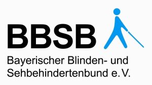Logo mit einer grafischen Abbildung einer Person mit Langstock und der Aufschrift BBSB - Bayerischer Blinden- und Sehbehindertenbund e.V.