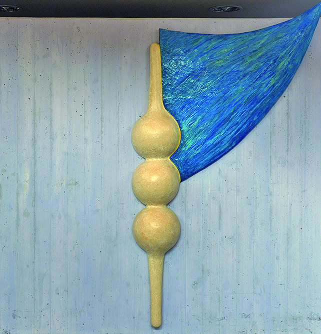 Das Kunstobjekt  von Anna Bien im Park des Blindeninstituts Rückersdorf.